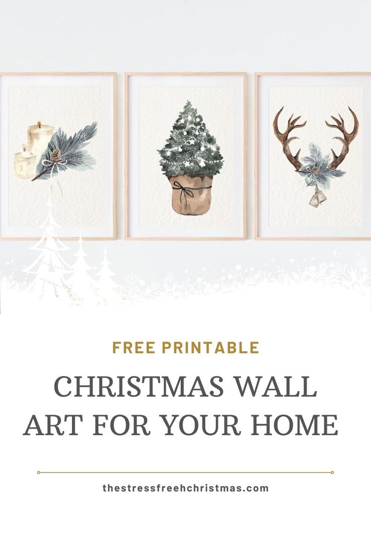 christmas wall art for your home with the text, free printable christmas wall art for your home