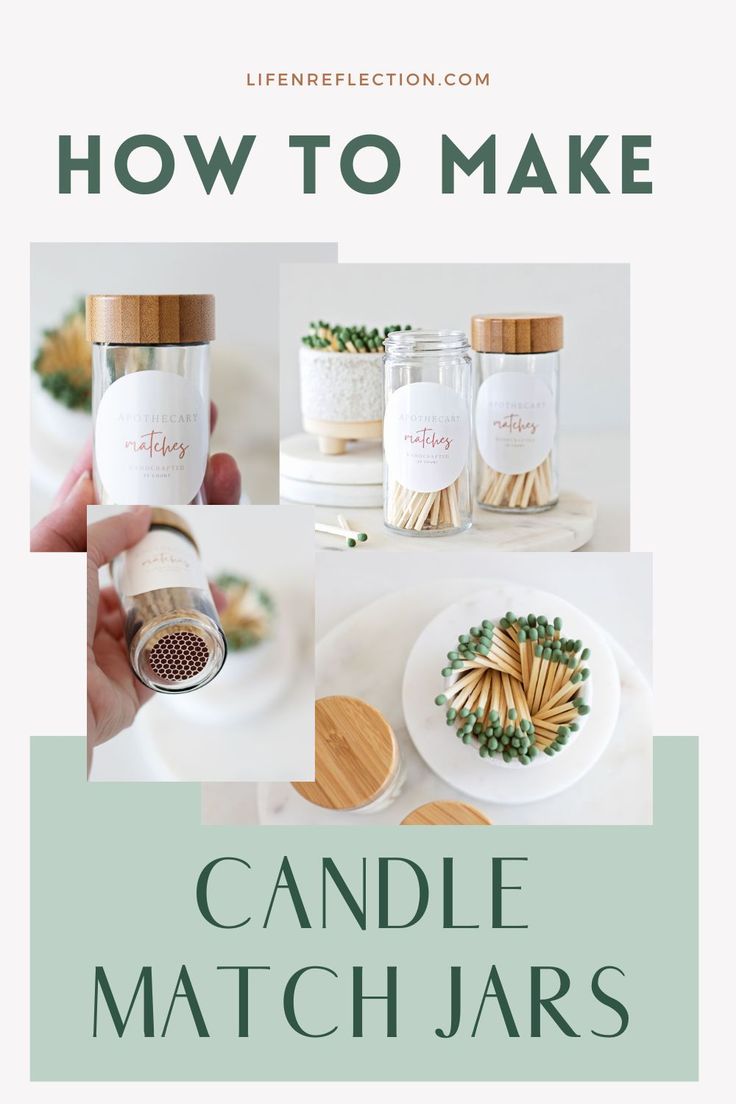 how to make candles and match jars from lifereflection com, via lifereflection com