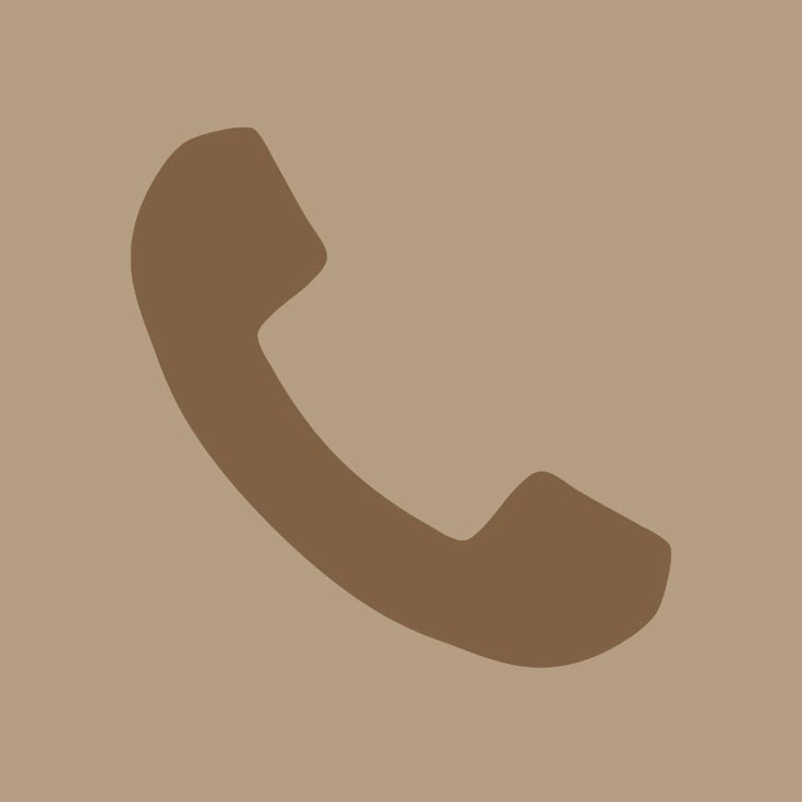 an image of a phone icon on a brown background