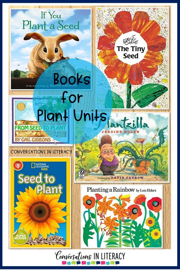 children's books about plants and flowers with the title, book for plant units