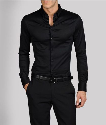 Fashion Outfits Men, Fitness Fashion Outfits, Formal Men Outfit, Swag Men, Fashion Hacks Clothes, Design Lab, Black Dress Pants, Clothing Hacks, Black Shirt Dress