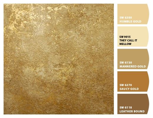 the color scheme is gold and has different shades to choose from, including light brown