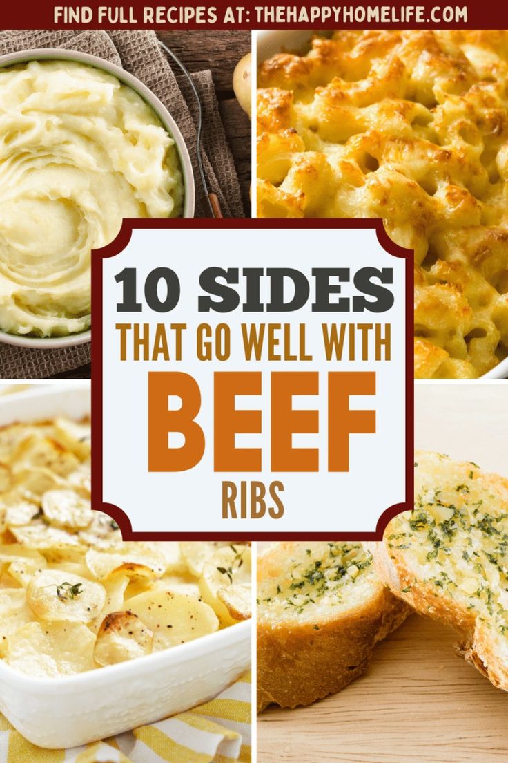 the top 10 side dishes that go well with beef ribs and other foods to eat