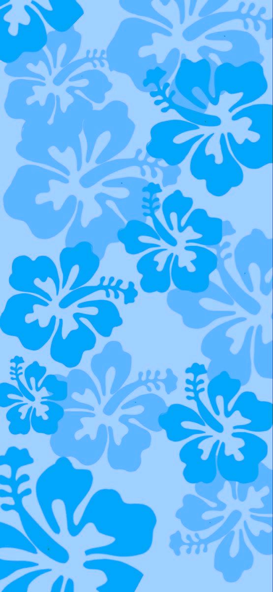 a blue and white flower pattern on a light blue background