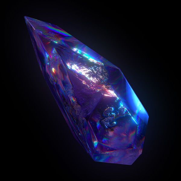 an image of a large crystal on a black background