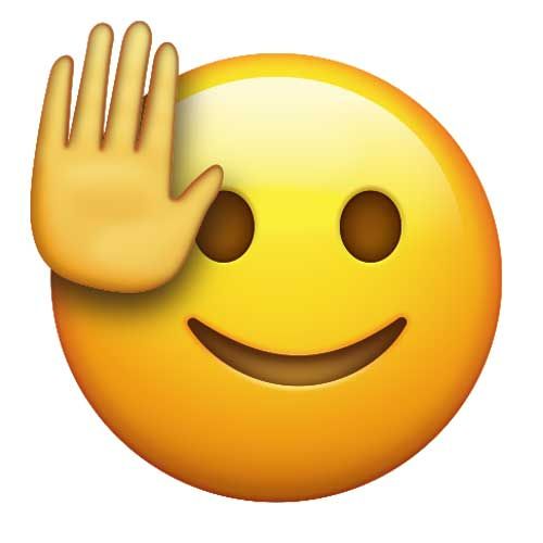 a yellow smiley face with one hand on it's head and another hand in the other