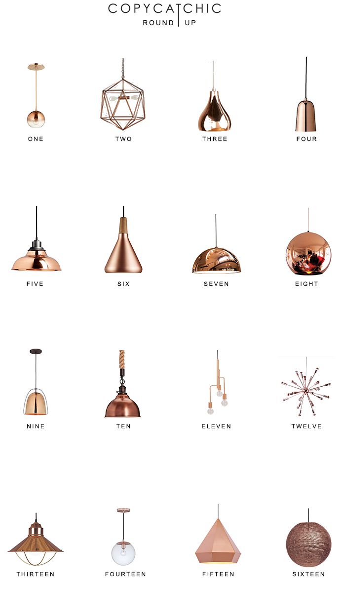 the different types of pendant lights are shown