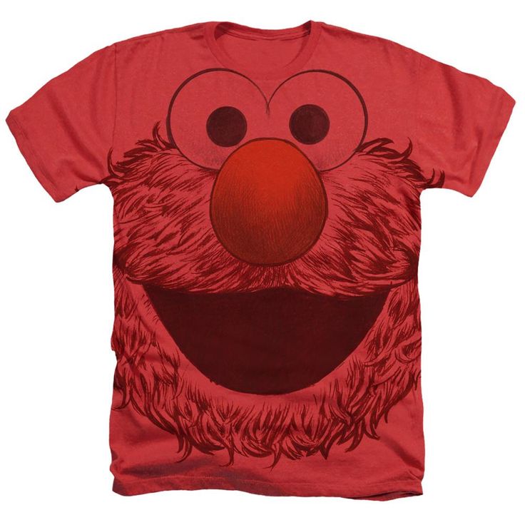 a red t - shirt with an image of a sesame character