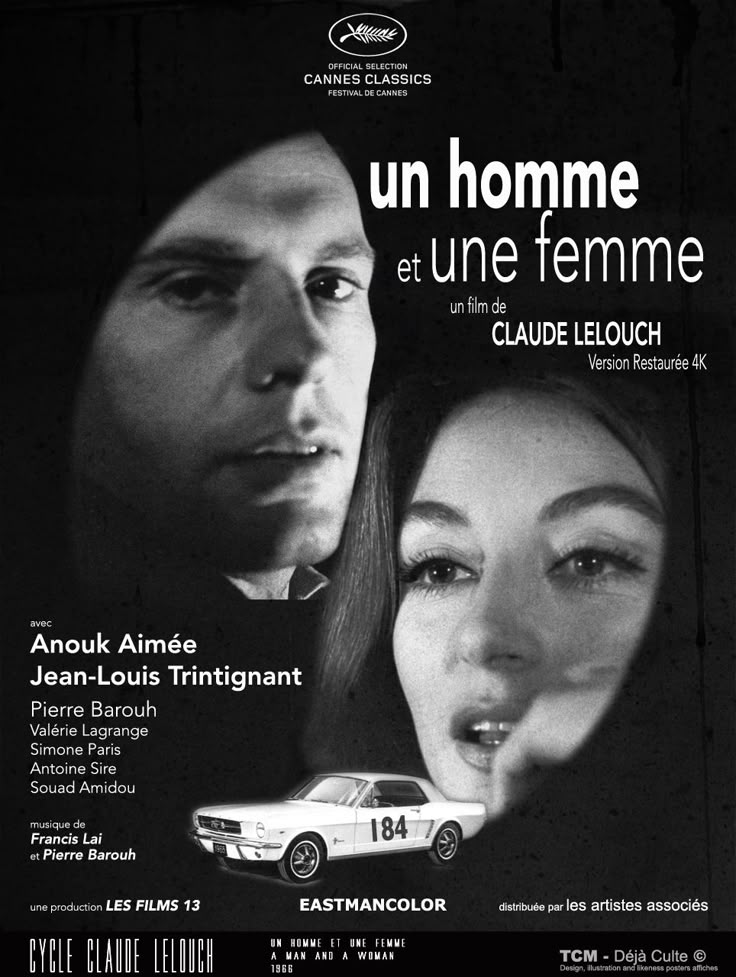 a movie poster for the film un homme et une fermre with two people