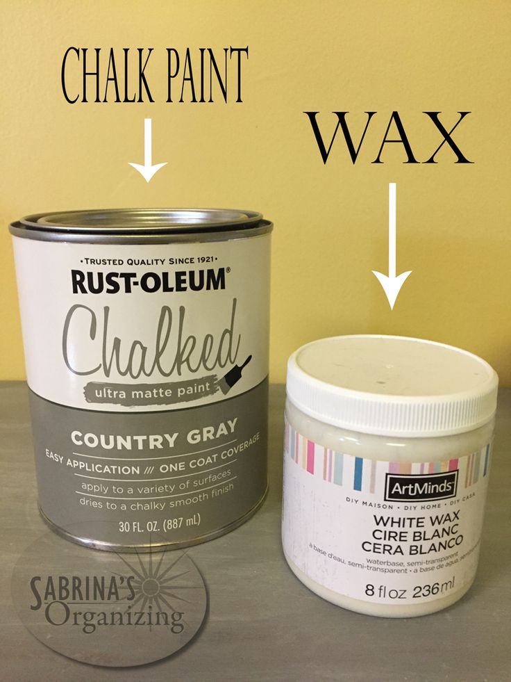 a can of chalk next to a white paint container