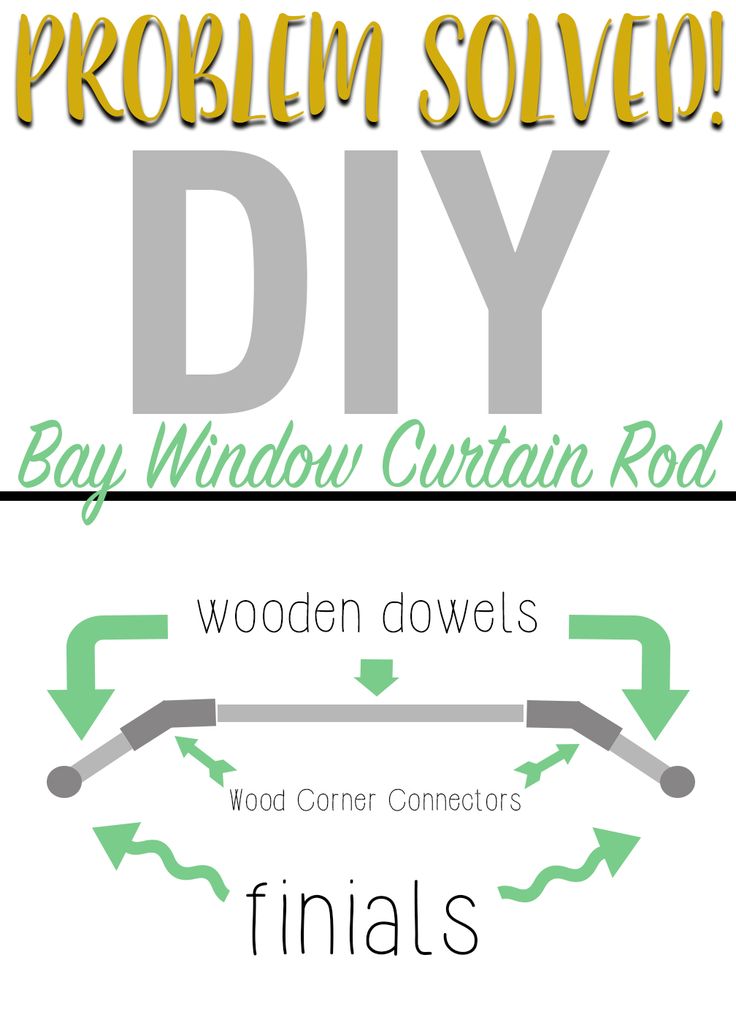 the instructions for how to make an easy diy window curtain rod with wood dowels