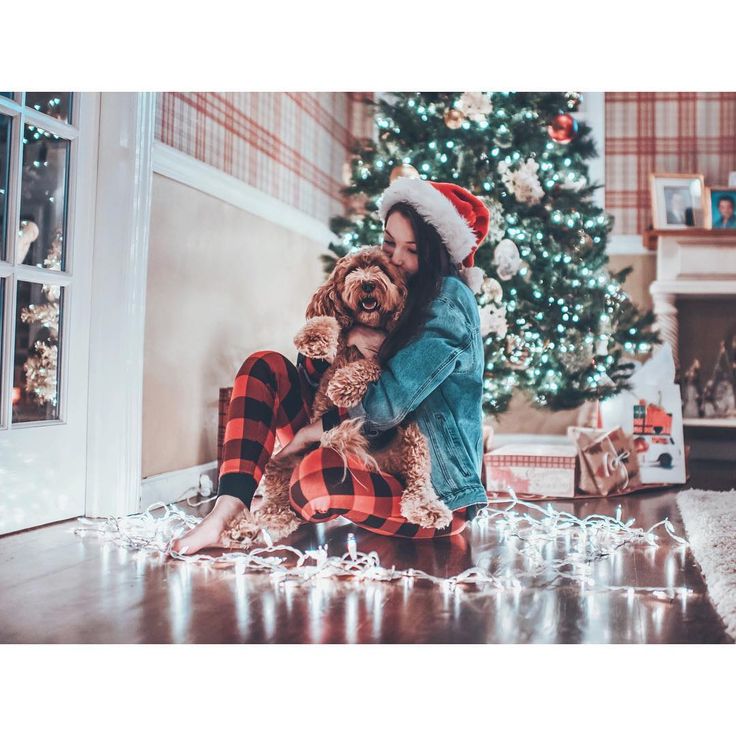 a woman sitting on the floor hugging her dog