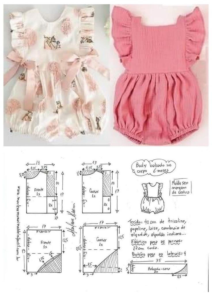 Marlene mukai Enterizo para bebé Clothes Patterns Sewing, Childrens Clothing Patterns, Toddler Dress Patterns, Romper Sewing Pattern, Girls Clothes Patterns, Baby Clothes Patterns Sewing, Kids Clothes Patterns, Sewing Baby Clothes, Girls Dress Sewing Patterns