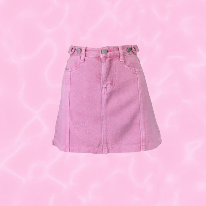 High Waist Pink Mini Skirt With Pockets, Trendy High-waist Pink Mini Skirt, Trendy High Waist Pink Mini Skirt, Pink Mini Skirt With Pockets For Spring, Spring Pink Mini Skirt With Pockets, Y2k Style Cotton Mini Skirt, Y2k Style Mini Cotton Skirt, Trendy Pink Skirt With Pockets, Pink High Waist Mini Skirt