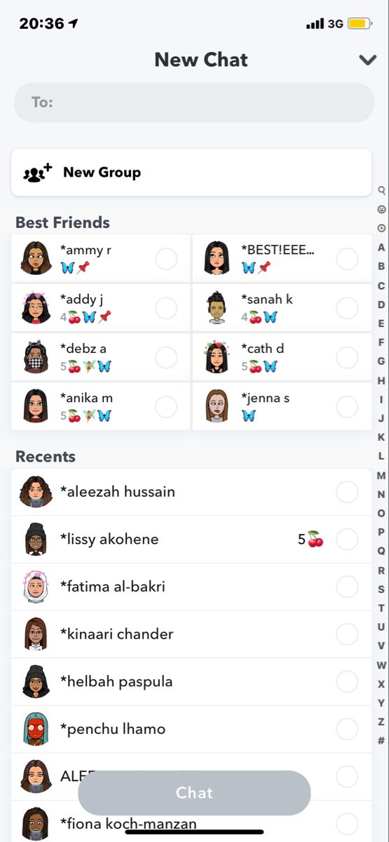 the new chat app is open and showing people's avatars on their screens