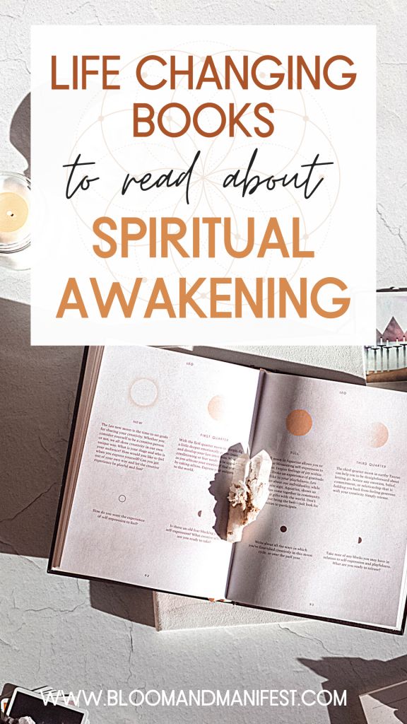 an open book with the title life changing books to read about rituals and awakening