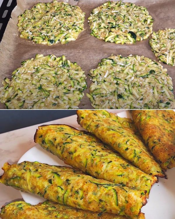 there are several different types of food on the tray and one is cooked in an oven