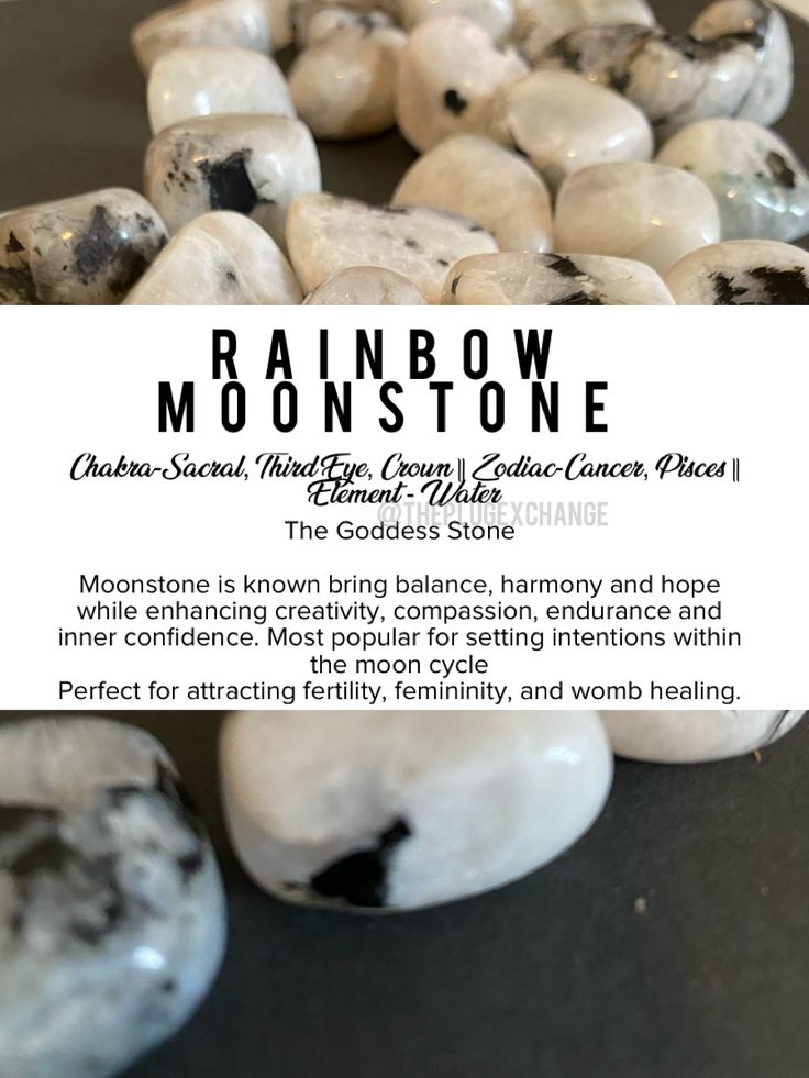 #crystals #moonstone #rainbowmoonstone #gemstones #moonmagick Rainbow Moonstone Crystal Meaning, Moonstone Crystal Meaning, Rainbow Moonstone Meaning, Crystals Moonstone, Moonstone Meaning, Womb Healing, Black Moonstone, Moonstone Crystal, White Moonstone