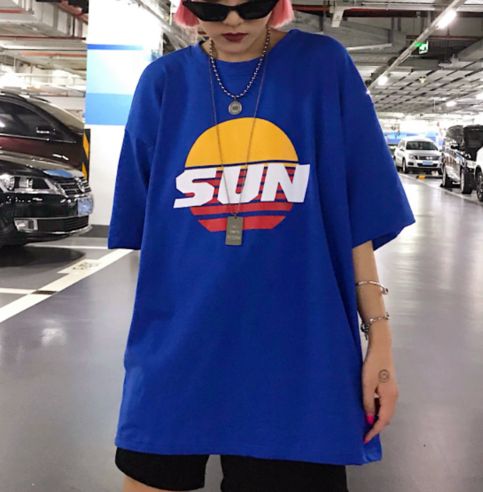 Harajuku SUN Printed Oversized Tee sold by Violetlace Boutique on Storenvy Female Outfits, Oversized Tee, Boutique Shop, All Over The World, Small Businesses, Tshirt Dress, Harajuku, Espresso, Shirt Dress