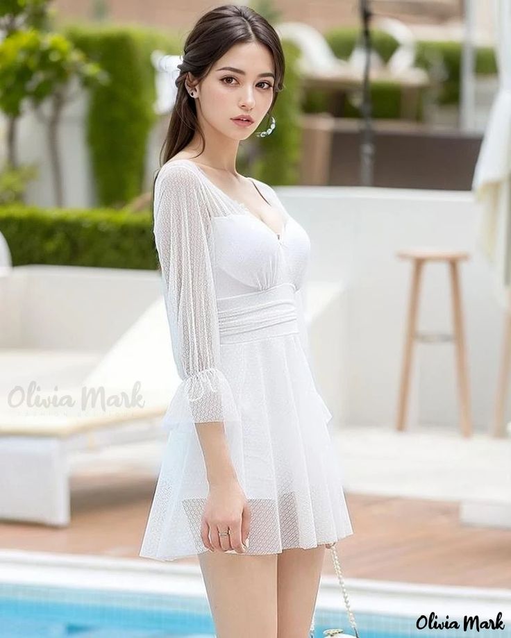 OliviaMark - Jin Hong Full Body Swimsuit with Advanced Tummy Control for Upscale Spa Resorts and Exquisite Vacation Swimwear Body Swimsuit, Full Body Swimsuit, Vacation Swimwear, Spa Resorts, Swimsuit Pattern, Lace Dress With Sleeves, Vacation Dresses, Vacation Outfits, Resort Spa