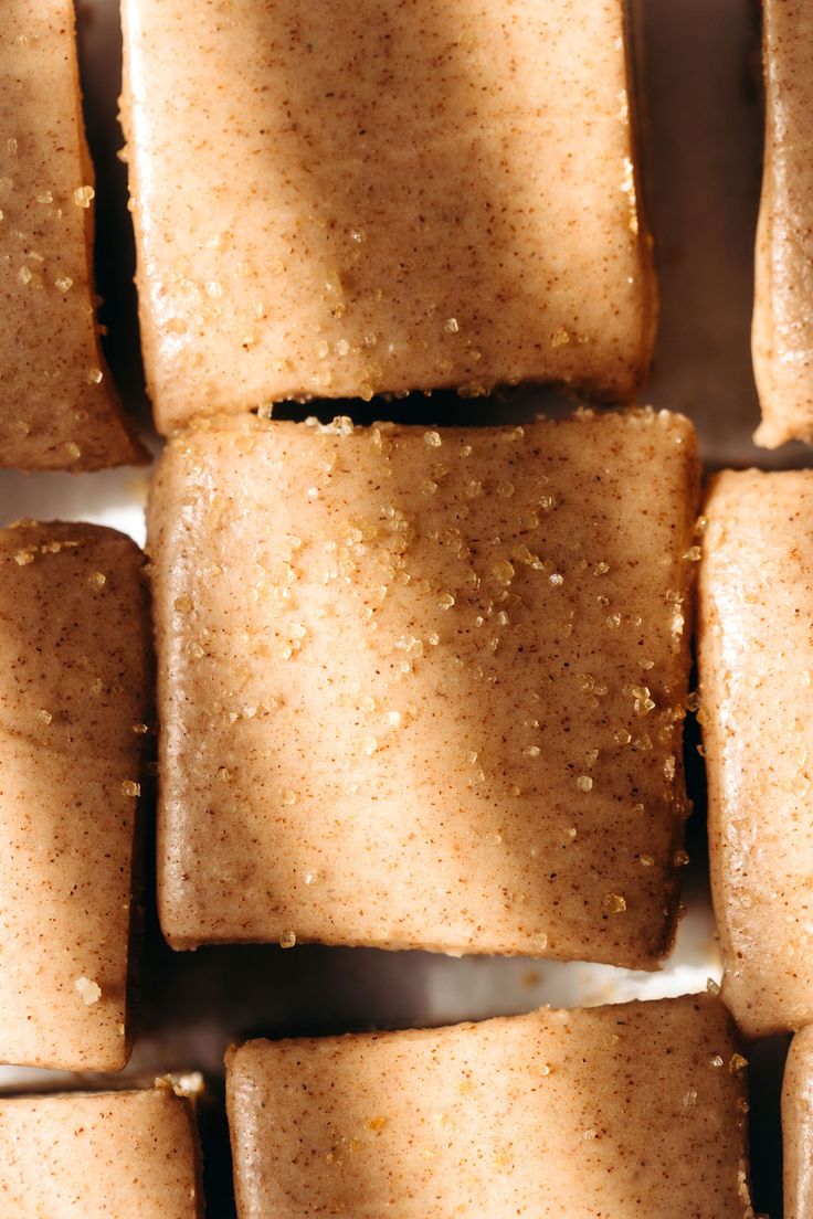 several squares of brown sugar sitting on top of each other