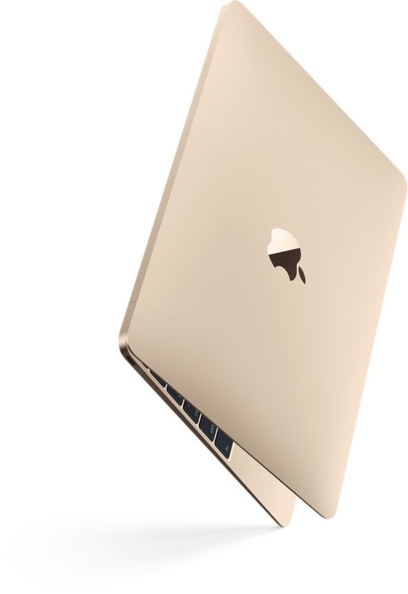 an apple macbook air is shown with its lid open and the bottom half closed