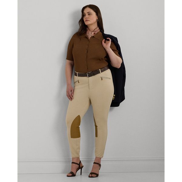 A contemporary take on equestrian-inspired style these skinny ponte pants feature faux-leather knee patches and signature horn-effect buttons at the cuffs. Jodhpur Pants, Polo Cardigan, Knee Patches, Ponte Pants, Elbow Sleeve, Jodhpur, Elbow Length Sleeve, Lauren Ralph Lauren, Sweater Outfits