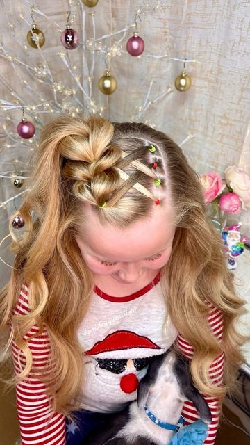 Style With Scarf, Hairstyles For Children, Curl Hairstyles, Valentines Hairstyles, Cute Toddler Hairstyles, Fishtail Braids, Valentine Hair, Girl Hair Dos, Hairstyles Kids