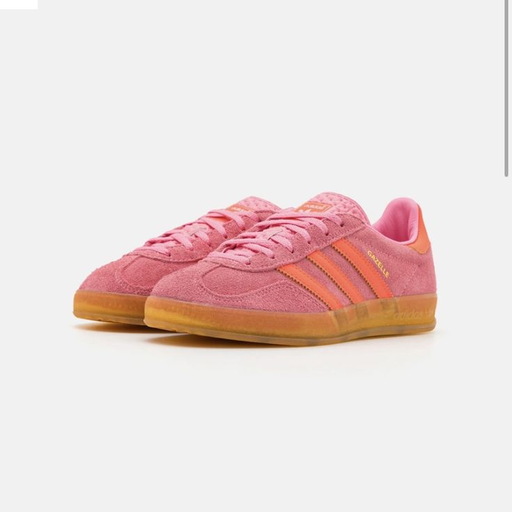 Sambas Colourful, Pink And Orange Shoes, Pretty Sneakers, Preppy Shoes, Pretty Shoes Sneakers, Shoe Wishlist, Adidas Shoes Women, Rose Orange, Fresh Shoes