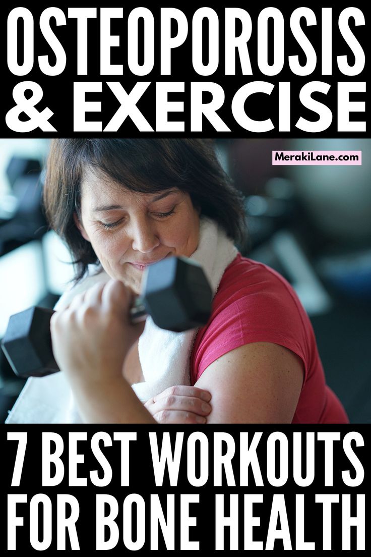 a woman is doing exercises with dumbbells and the words, best workouts for bone health