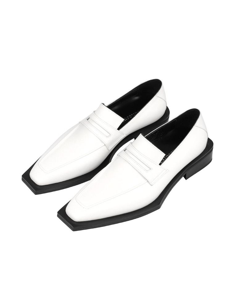 Editor's NoteDon't you know that shoe-contact always comes before eye-contact? So make sure you create the best first impression in these sleek penny loafers from SO.U:LESURES that are the image of elegance. - square toe- slip-on style- branded insole- flat leather sole- heel: 1.6 inchesMeasurement KR 220 mm (US 5) - KR 300 mm (US 14)* Fits true to the sizeComposition & Care- 100% BOX CALF- Be sure to dry in the shade if they are wet.Designer- Made in Korea- by& Cool Man, Men Dress Shoes, Shoe Men, Formal Business, Mens Dress, Shoes White, Mens Fashion Shoes, Penny Loafers, Loafer Shoes