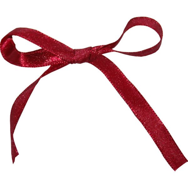 a red ribbon tied on top of a white background