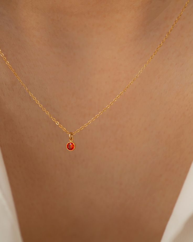 Dainty birthstone necklacePerfect way to cherish family members & loved ones.Made with 14k gold filled.- Sterling silver or 14k gold filled- 3mm CZ birth stone bezel Dainty Tiny Birthstone Necklace For Gift, Personalized Dainty 14k Gold Birthstone Necklace, 14k Gold Birthstone Charm Necklace For Birthday, Dainty 14k Gold Birthstone Necklace For Birthday, Minimalist Red Birthstone Necklace, Delicate 14k Gold Filled Birthstone Necklace Gift, 14k Gold Filled Yellow Gold Birthstone Necklace, Dainty 14k Gold Birthstone Necklace, Dainty Yellow Gold Birthstone Necklace For Birthday