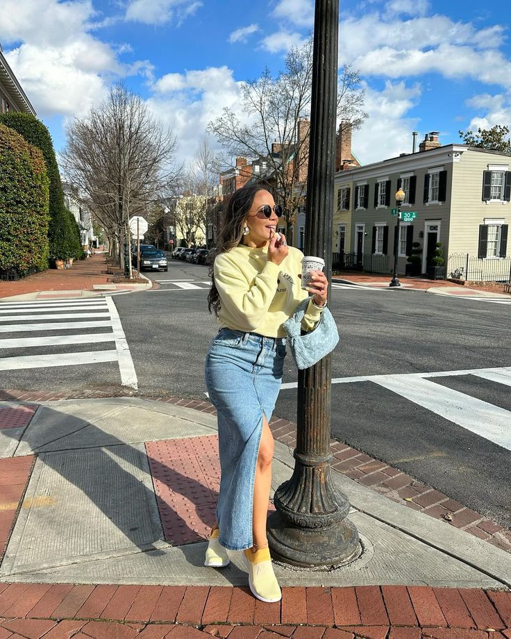 Are you shopping the Target Circle? If you do, add this Target $25 denim skirt to your cart. I’m shopping the kids section too for my little ones. Let me know if you need any outfit details! #targetstyle #targetcircle #circleweek #ltktarget #fashionstyle #springfashion #smartcasual #easyoutfit Denim skirt, oversized sweatshirt, sneakers, yellow top, denim purse, designed inspired sunglasses, Georgetown dc, dc blogger, dc lifestyle blogger Denim Purse Outfit, Dc Lifestyle, Georgetown Dc, Purse Outfit, Denim Purse, Grown Women, Target Style, Yellow Top, Oversized Sweatshirt