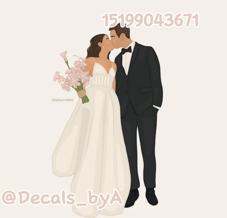 a bride and groom standing next to each other in front of a white background with the words dears - bya written on it