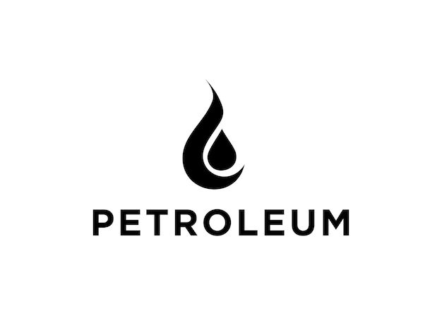 the petroleum logo is shown in black and white, with a drop of water coming out of it