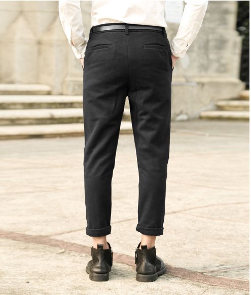 Material: Denim, Polyester, Cotton, Wool • Length: Ankle-Length Pants • Style: Straight, Casual • Decoration: None • Type: Jeans, Regular, Solid, Button Fly, Mid, Softener • Wash: No Casual Slim Fit High-waisted Dress Pants, Slim Fit Ankle-length Dress Pants For Fall, Slim Fit Pants With Button Closure For Spring, Slim Fit Dress Pants For Fall, Casual Pants With Welt Pockets For Winter, Casual Winter Pants With Welt Pockets, Spring Slim Fit Pants With Button Closure, Slim Fit High-waisted Dress Pants For Fall, Slim Fit Straight Leg Bottoms