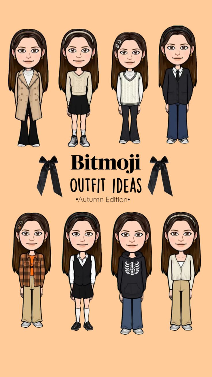 an image of people with different outfits and hair styles for each individual character in the cartoon