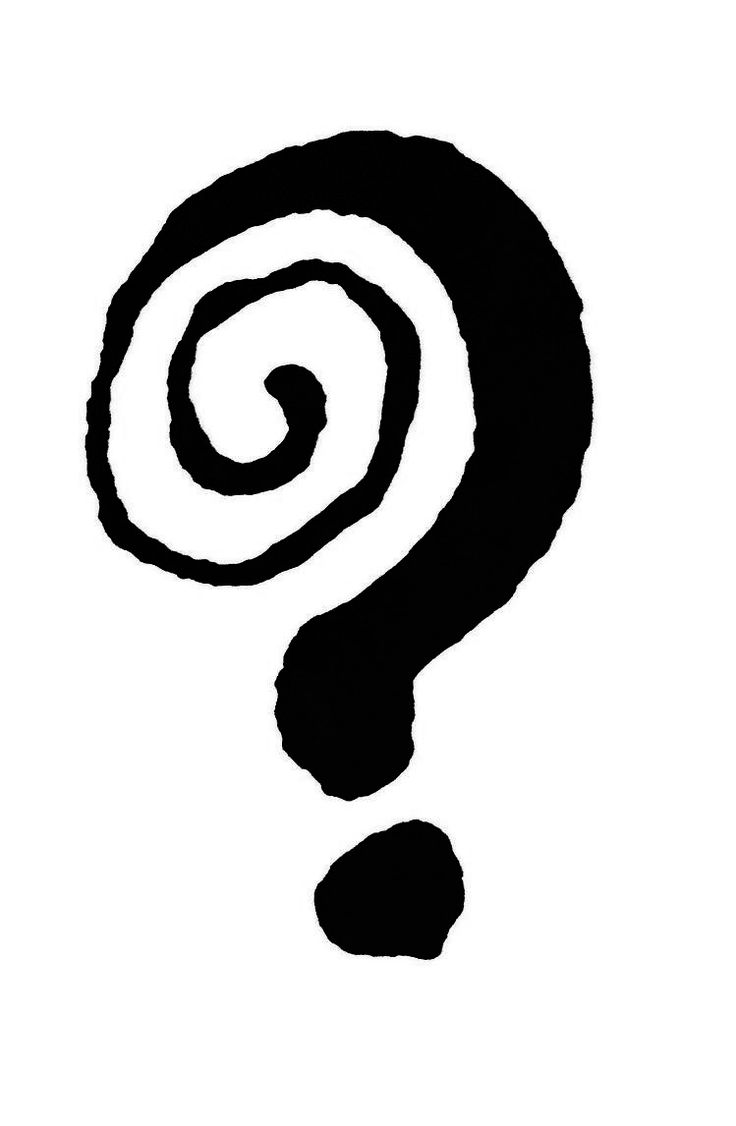 a black and white image of a question mark