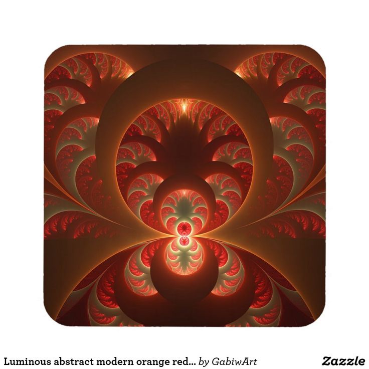 Luminous abstract modern orange red Fractal Drink Coaster Wine Glass Tags, Stones Diy, Modern Fantasy, Trinket Tray, Fractal Art, Ceramic Tile, Orange Red, Warm Colors, Ceramic Tiles