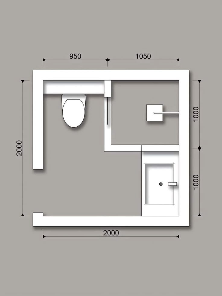 a drawing of a bathroom with toilet, sink and shower in the middle of it