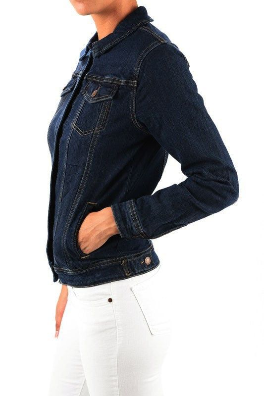 judy blue jean jacket s Trendy Dark Wash Stretch Denim Jacket, Trendy Stretch Dark Wash Denim Jacket, Everyday Fitted Denim Blue Jacket, Dark Wash Stretch Denim Jacket With Long Sleeves, Trendy Stretch Denim Jacket In Medium Wash, Dark Wash Fitted Denim Jacket For Everyday, Everyday Fitted Dark Wash Denim Jacket, Fitted Dark Wash Denim Jacket, Fitted Dark Wash Denim Jacket For Everyday