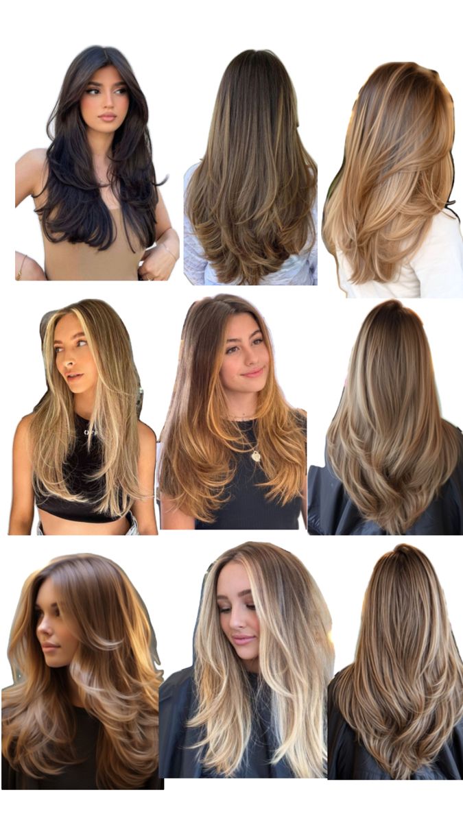 Long layers Long Layers Long Length Hair Straight, Long Layers Haircut Back View, Long Layers For Thick Hair Straight, Long Layers With U Shape, Long Hair With Slight Layers, Layers Before And After Straight, Contour Layers Long Hair, Face Shaping Layers Long Hair Straight, Minimal Long Layers