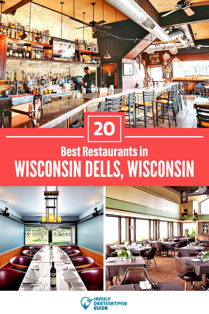 the best restaurants in wisconsin dells, wisconsin with pictures of dining tables and chairs