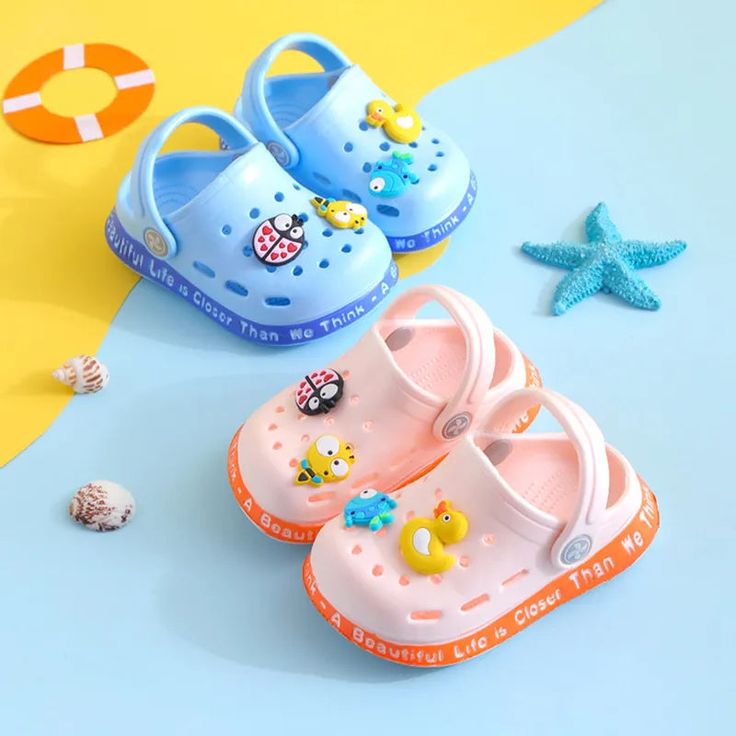 Introducing Our Exclusive Collection: Summer Cartoon Baby Sandals Step into a world of comfort and style with our Summer Cartoon Baby Sandals. Crafted with high-quality rubber, these sandals are not only durable but also ensure an odorless experience for your little one. Designed for ages 6 months to 3 years, our collection combines classic charm with modern functionality. Key Features: Classic and Durable: Our shoes are built to withstand the playful adventures of children. The high-quality mat Blue Closed Toe Plastic Sandals, Beach Non-slip Sandals With Eva Foam, Cute Plastic Slide Sandals, Beach Sandals With Non-slip Eva Foam, Blue Non-slip Plastic Sandals, Playful Plastic Slip-on Sandals, Summer Eva Foam Closed Toe Sandals, Casual Beach Slippers With Soft Sole, Non-slip Eva Foam Slide Sandals