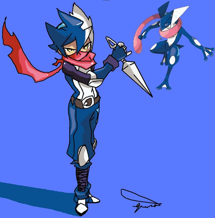 Greninja by RockmanSaph on DeviantArt Human Greninja, Greninja Gijinka, Human Pokemon, Pokémon Heroes, Pokemon Human Form, Pokemon Human, Pokemon Kalos, Gijinka Pokemon, Genos Wallpaper