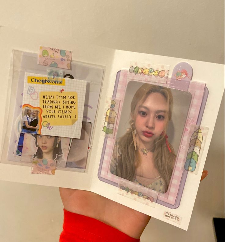 seeun stayc photocard decoration packaging idea sanrio twin stars sumikko garashi stationary Kpop Pc Packaging, Photocard Trade Packaging Ideas, Photocard Packaging Ideas, Kpop Photocard Packing, Photocard Trade Packaging, Kpop Trade Packaging, Enhypen Jewelry, Packaging Photocard, Kpop Packaging