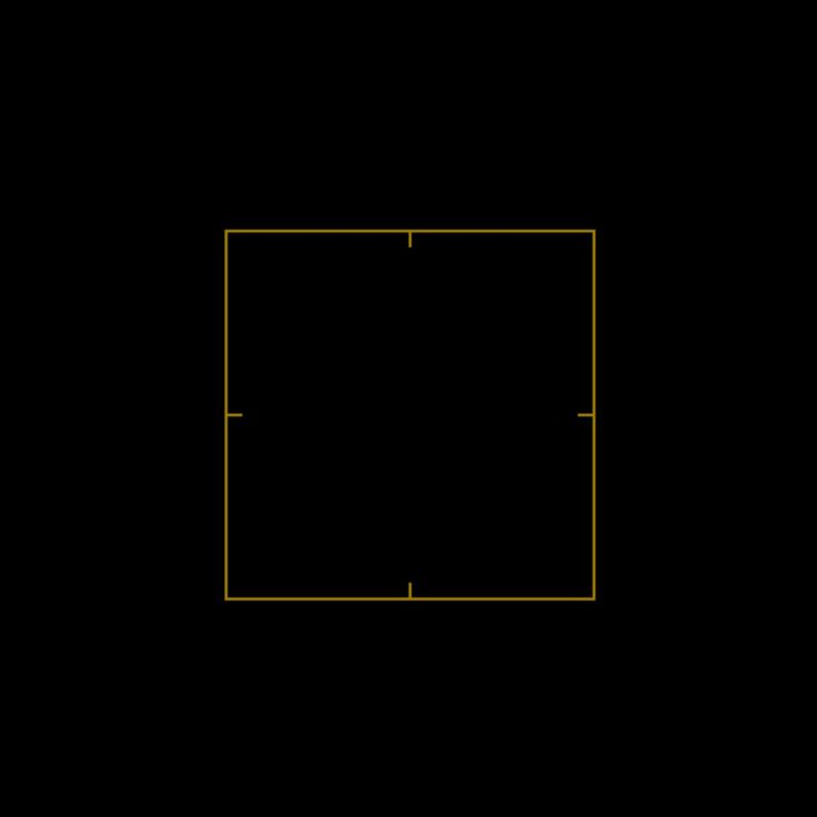 a square is shown in the middle of a black background