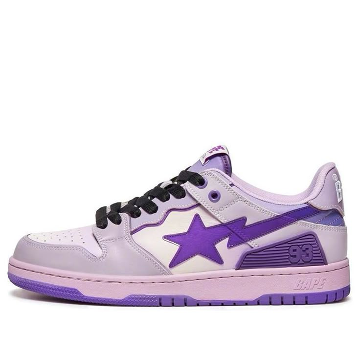 A BATHING APE Bape Sk8 Sta 1I30-191-003-PURPLE (SNKR) Bape Sk8 Sta, Bapesta Shoes, Sk8 Sta, Bape Shoes, Bape Outfits, Bape Sneakers, Painted Canvas Shoes, Ape Bape, Kicks Shoes