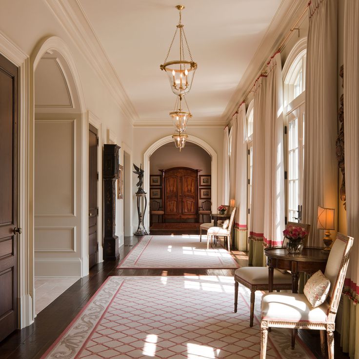 the hallway is clean and ready for guests to use